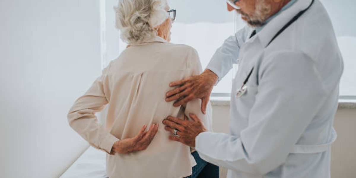 Senior patient with back pain